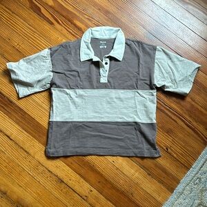 Madewell Oversized Polo Shirt in Cyprus Ruins size Small